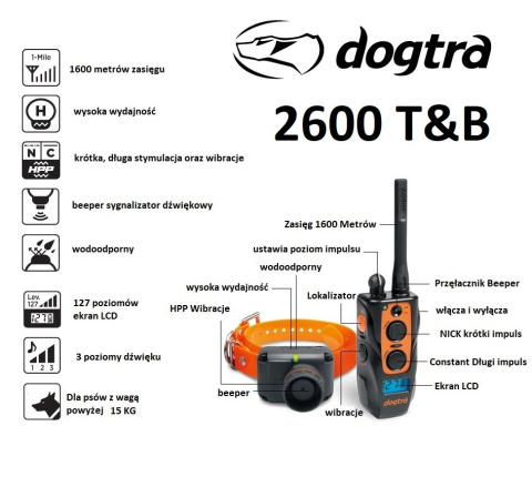 Elektroniczna obroża Dogtra 2600 T&B Elektroniczna obroża Dogtra 2600 T&B